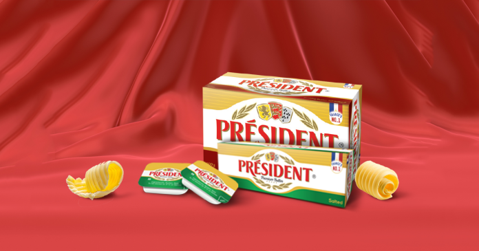 2 President India chiplets salted butter with President India 100g salted butter and 500g President India unsalted butter.