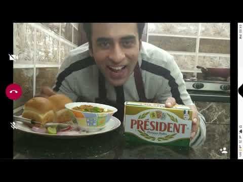 Person with President Butter Pav Bhaji Recipe 